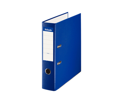ARCHIVADOR DE PALANCA ESSELTE DIN A4 CARTON FORRADO PVC LOMO 75 MM COLOR AZUL