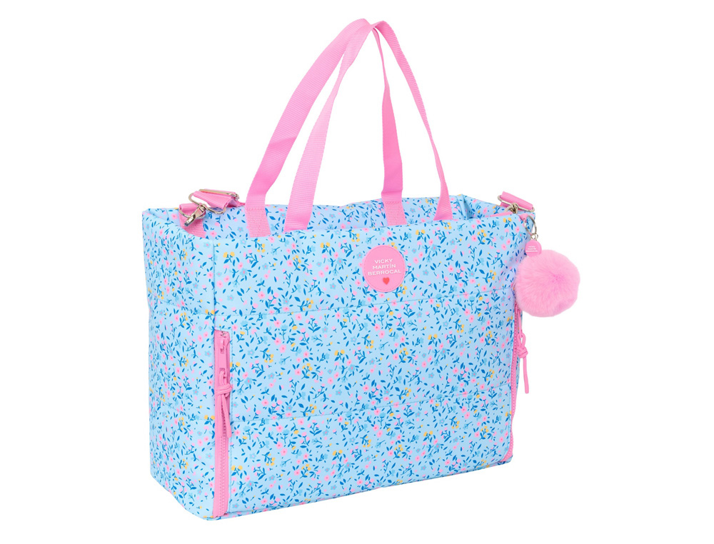 BOLSO CON BOLSILLO SAFTA PARA PORTATIL 14,1'' VICKY MARTIN BERROCAL PARAISO 310X400X170 MM