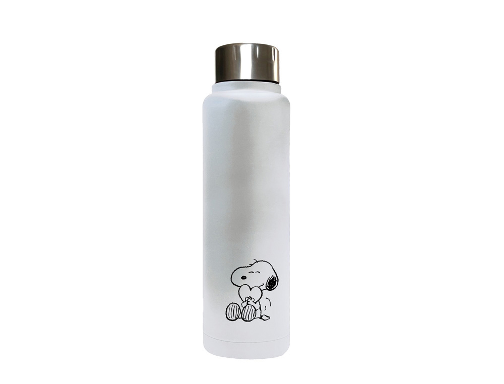 BOTELLA PORTALIQUIDOS SAFTA TERMO ACERO INOXIDABLE 500ML SNOOPY LOVE 225X70 MM