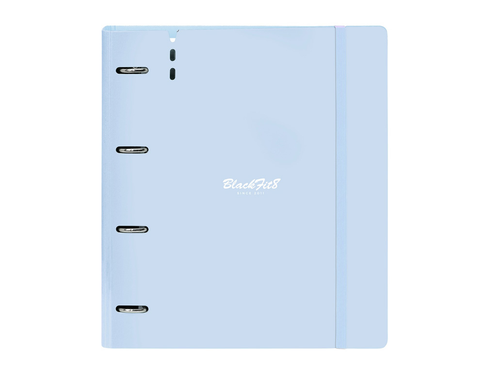 CARPETA CON RECAMBIO SAFTA DIN A4 CUADRO 5 MM POLIPROPILENO FOAM 4 ANILLAS 35MM BLACKFIT8 COOL
