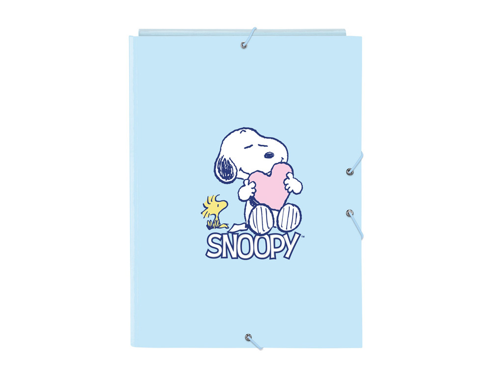 CARPETA CARTON FOLIO GOMAS SOLAPAS SAFTA SNOOPY LOVE