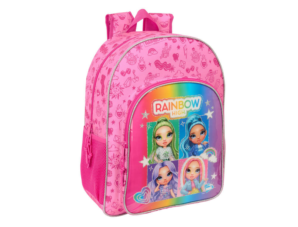 MOCHILA SAFTA ADAPTABLE A CARRO RAINBOW HIGH SHINE 420X330X140 MM