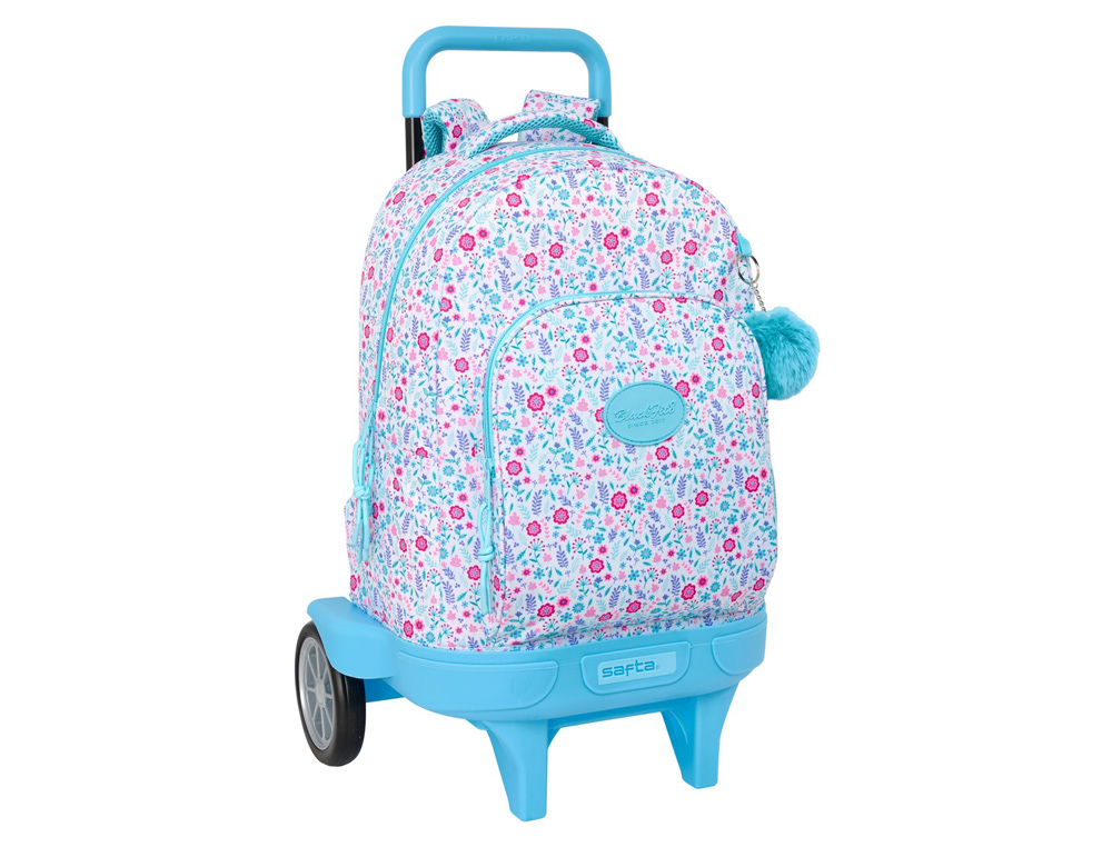 MOCHILA SAFTA GRANDE CON RUEDAS COMPACT EVOLUTION EXTRAIBLE BLACKFIT8 COOL 450X330X220 MM