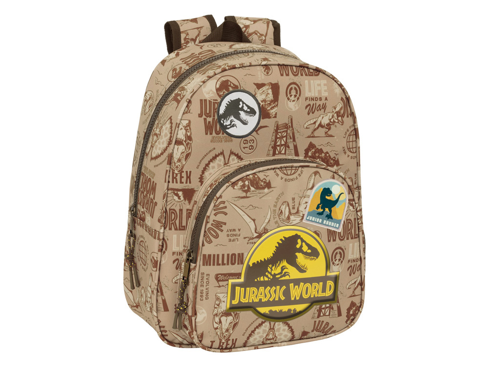 MOCHILA SAFTA INFANTIL ADAPTABLE A CARRO JURASSIC WORLD 330X270X100 MM