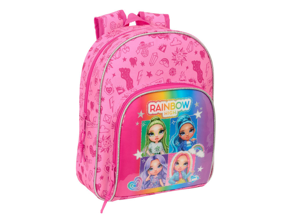MOCHILA SAFTA INFANTIL ADAPTABLE A CARRO RAINBOW HIGH SHINE 340X280X100 MM