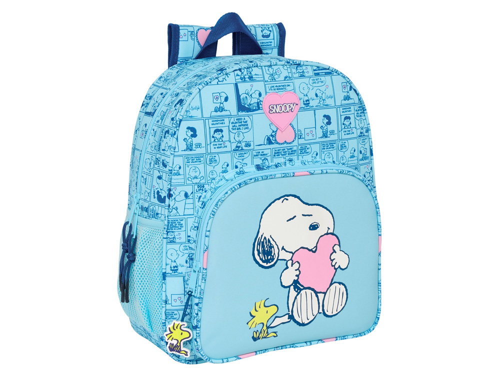 MOCHILA SAFTA JUNIOR ADAPTABLE A CARRO SNOOPY LOVE 380X320X120 MM