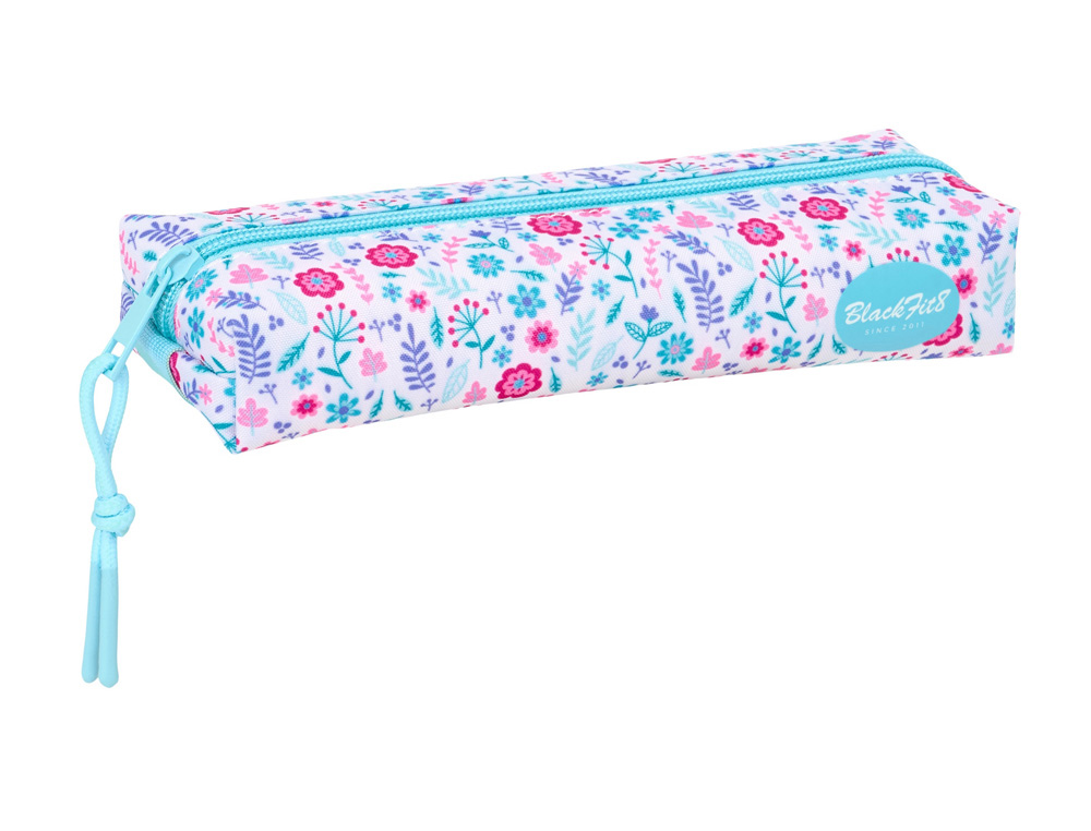 BOLSO ESCOLAR PORTATODO SAFTA RECTANGULAR CON GOMA ELASTICA 22CM BLACKFIT8 COOL 40X220X70 MM