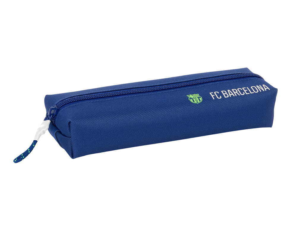 BOLSO ESCOLAR PORTATODO SAFTA RECTANGULAR CON GOMA ELASTICA 22CM F.C. BARCELONA NAVY BLUE 40X220X70 MM