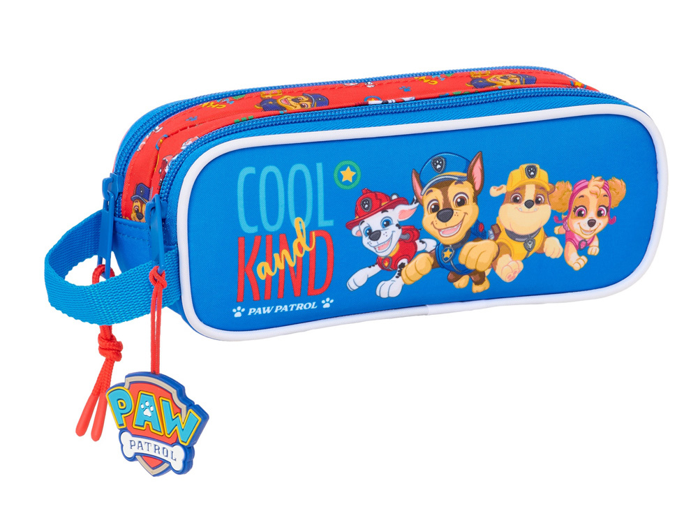 BOLSO ESCOLAR PORTATODO SAFTA DOBLE PAW PATROL COOL 80X210X60 MM
