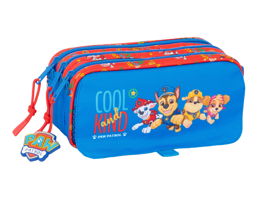 BOLSO ESCOLAR PORTATODO SAFTA TRIPLE BIG PAW PATROL COOL 100X215X80 MM