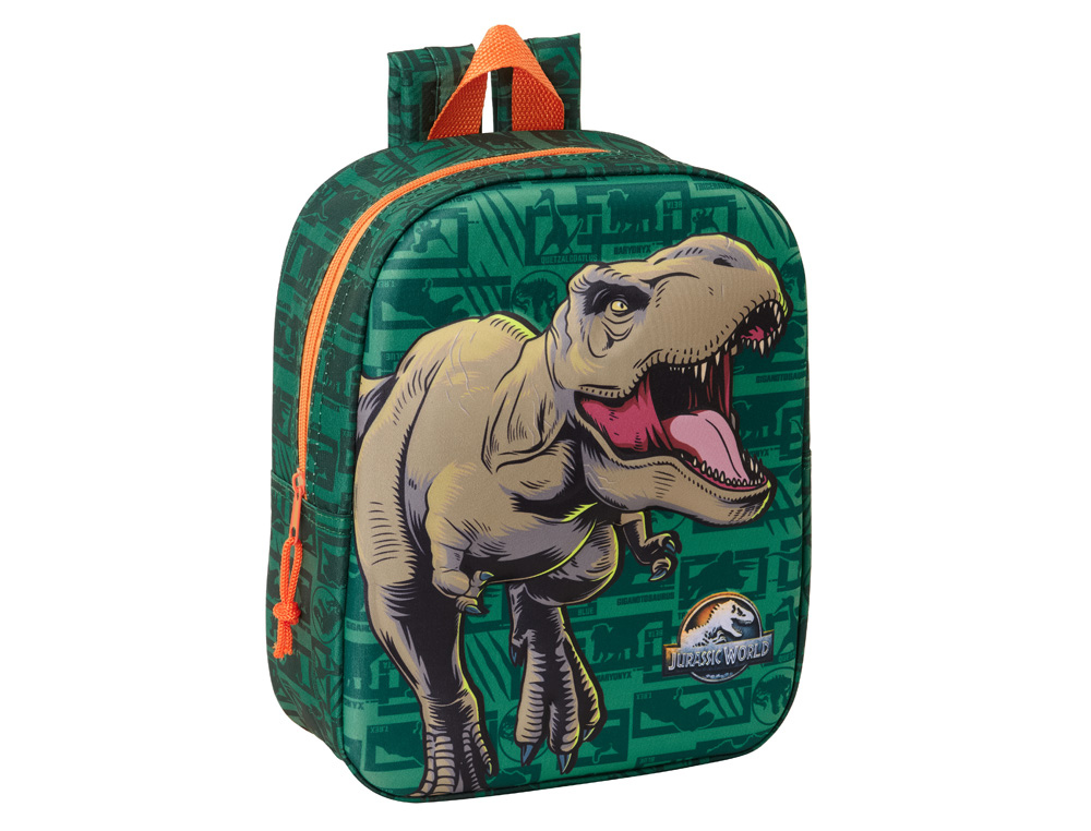 MOCHILA SAFTA GUARDERIA 3D JURASSIC WORLD 270X220X100 MM