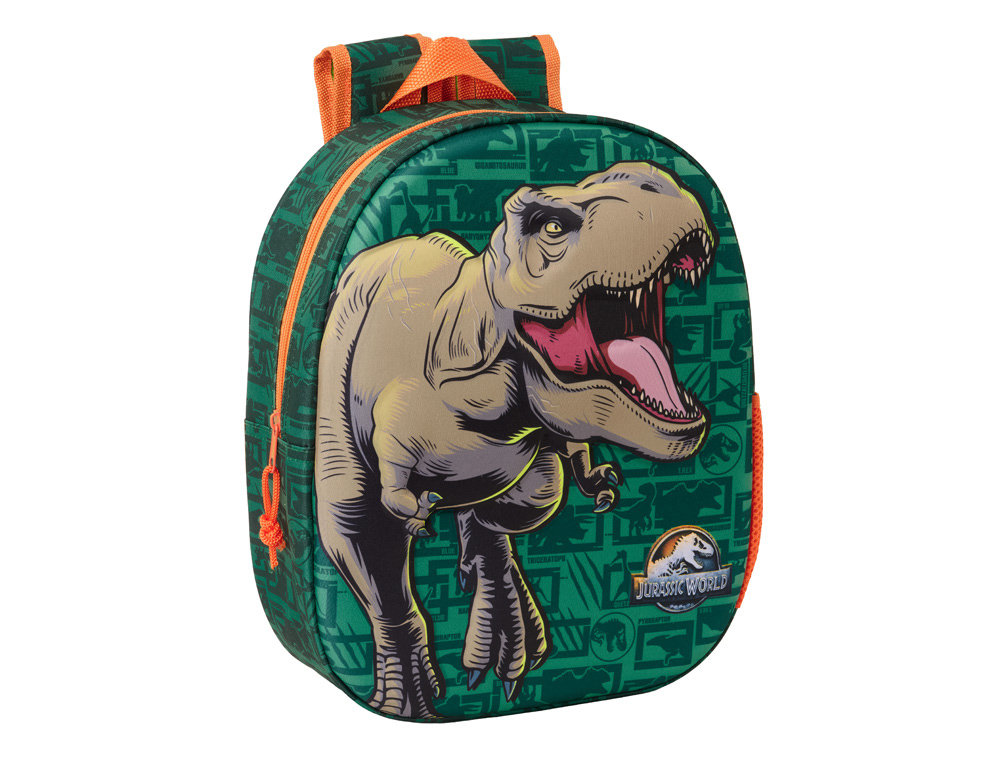 MOCHILA SAFTA 3D JURASSIC WORLD 330X270X100 MM
