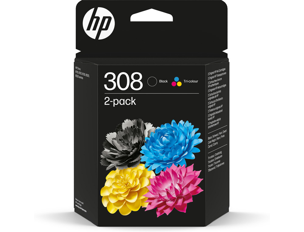 INK-JET HP N 308 COMBO PACK DE 2 UNIDADES NEGRO/TRICOLOR