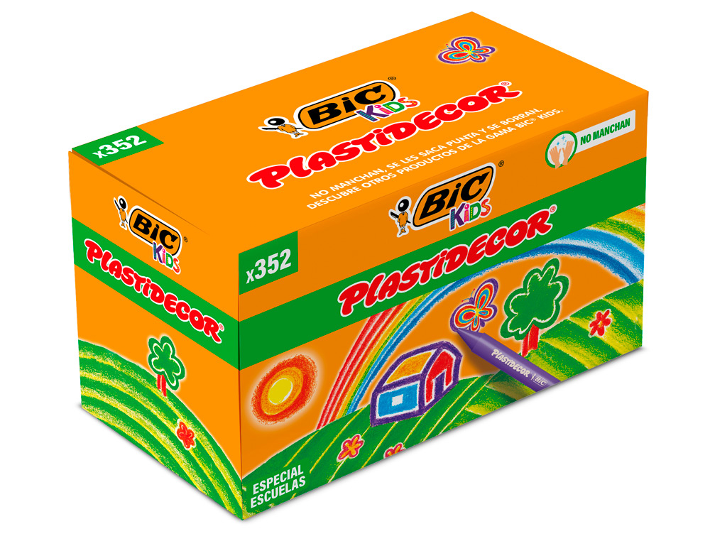 LAPICES CERA PLASTIDECOR SCHOOL PACK DE 352 UNIDADES COLORES SURTIDOS 16 X COLOR
