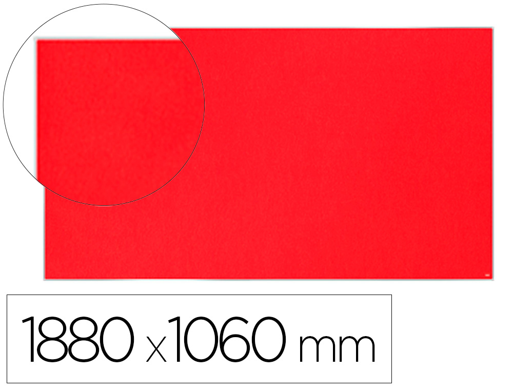 TABLERO DE ANUNCIOS NOBO IMPRESSION PRO FIELTRO ROJO FORMATO PANORAMICO 85