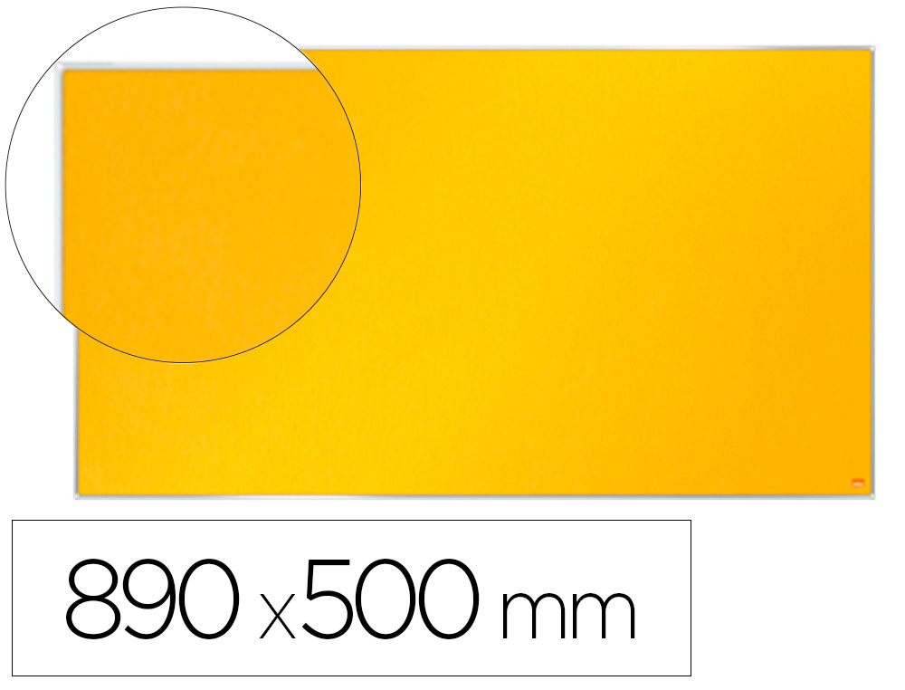 TABLERO DE ANUNCIOS NOBO IMPRESSION PRO FIELTRO AMARILLO FORMATO PANORAMICO 40