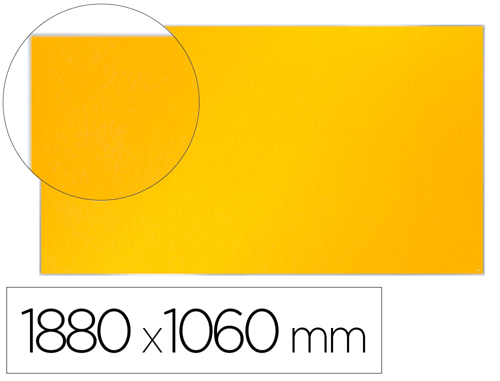 TABLERO DE ANUNCIOS NOBO IMPRESSION PRO FIELTRO AMARILLO FORMATO PANORAMICO 85