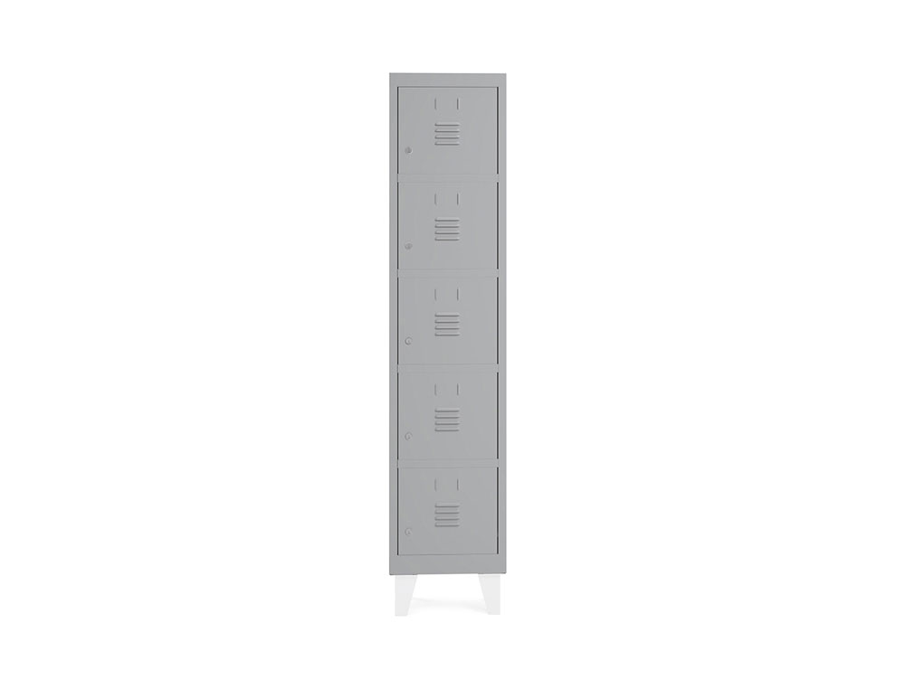 TAQUILLA METALICA ROCADA 300 1 MODULO 5 PUERTAS GRIS 330X500X1800 MM