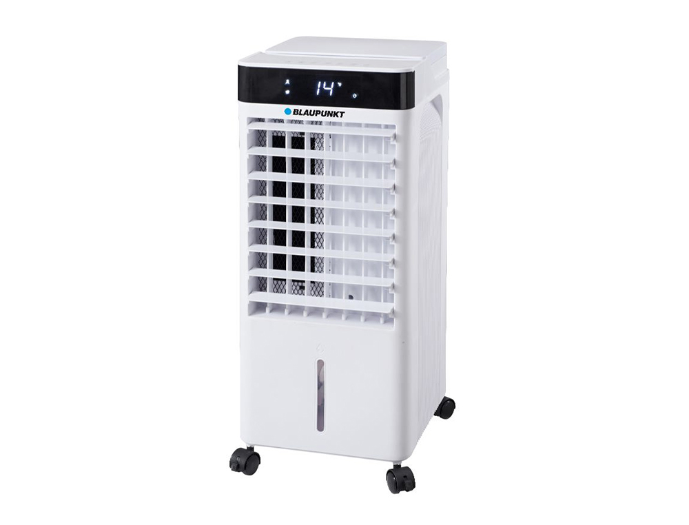 CLIMATIZADOR EVAPORATIVO BLAUPUNKT 65W FRIO/CALOR 8L 3 VELOCIDADES HASTA 20 M2 TEMPORIZADOR CON RUEDAS