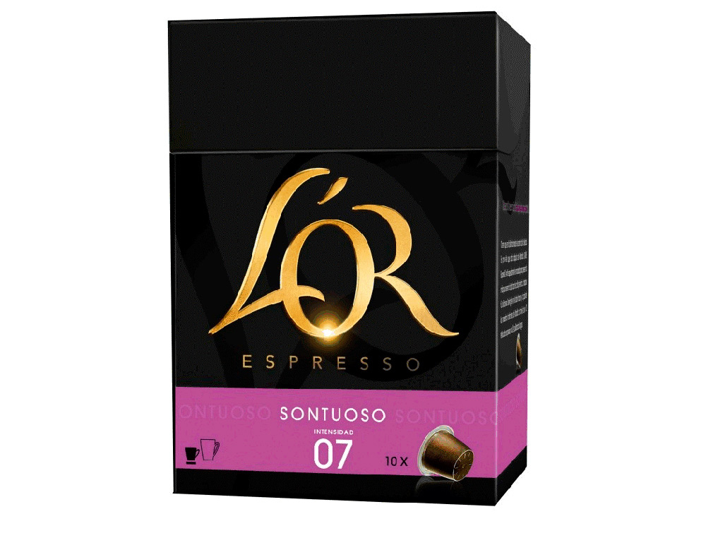 CAFE LOR ESPRESSO SONTUOSO FUERZA 8 CAJA DE 10 CAPSULAS