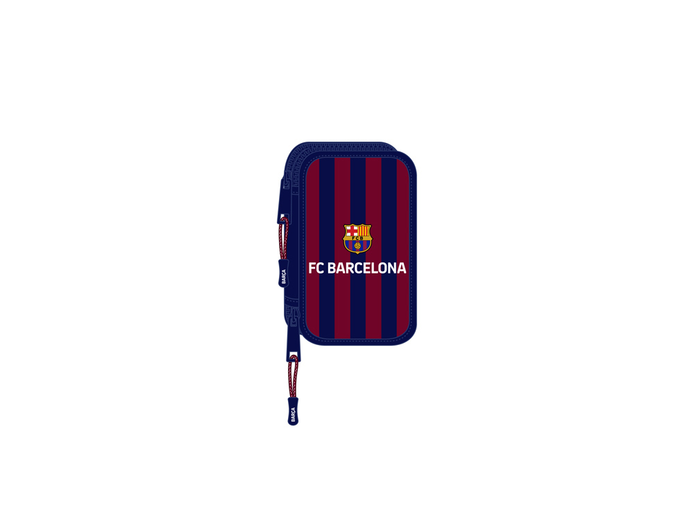 PLUMIER ESCOLAR SAFTA DOBLE PEQUEO 28 PIEZAS F.C. BARCELONA 195X125X40 MM