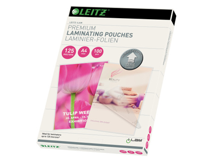 BOLSA DE PLASTIFICAR LEITZ DIN A4 125 MICRAS CAJA DE 100 UNIDADES