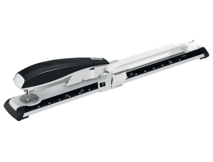 GRAPADORA PETRUS 600 BRAZO LARGO CAPACIDAD 40 HOJAS COLOR GRIS/NEGRO USA GRAPAS 22/6 24/6-8 Y 26/6-8