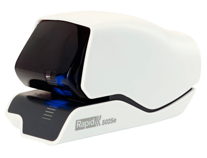 GRAPADORA RAPID ELECTRICA 5025E CAPACIDAD 25 HOJAS COLOR BLANCO USA GRAPAS 5025E