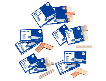 GRAPAS PETRUS N 23/6 COBREADA CAJA DE 1000 UNIDADES PACK DE 4 CAJAS