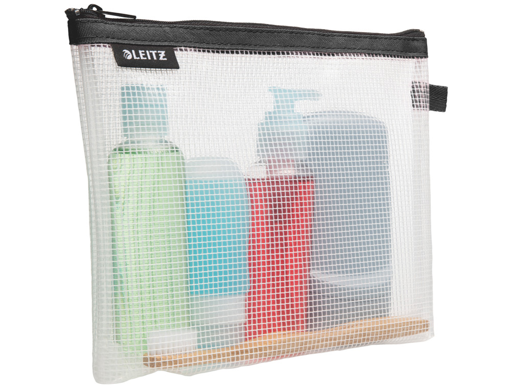 BOLSA DE VIAJE LEITZ WOW CON CREMALLERA RESISTENTE AL AGUA COLOR NEGRO 240X170 MM