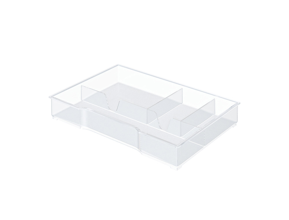 BANDEJA ORGANIZADORA LEITZ WOW PARA BUCS DE CAJONES COLOR TRANSPARENTE 245X165X33 MM