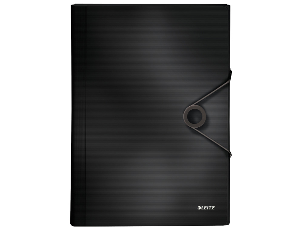 CARPETA CLASIFICADORA LEITZ SOLID DIN A4 POLIPROPILENO 6 SEPARADORES + 1 EXTRA COLOR NEGRO