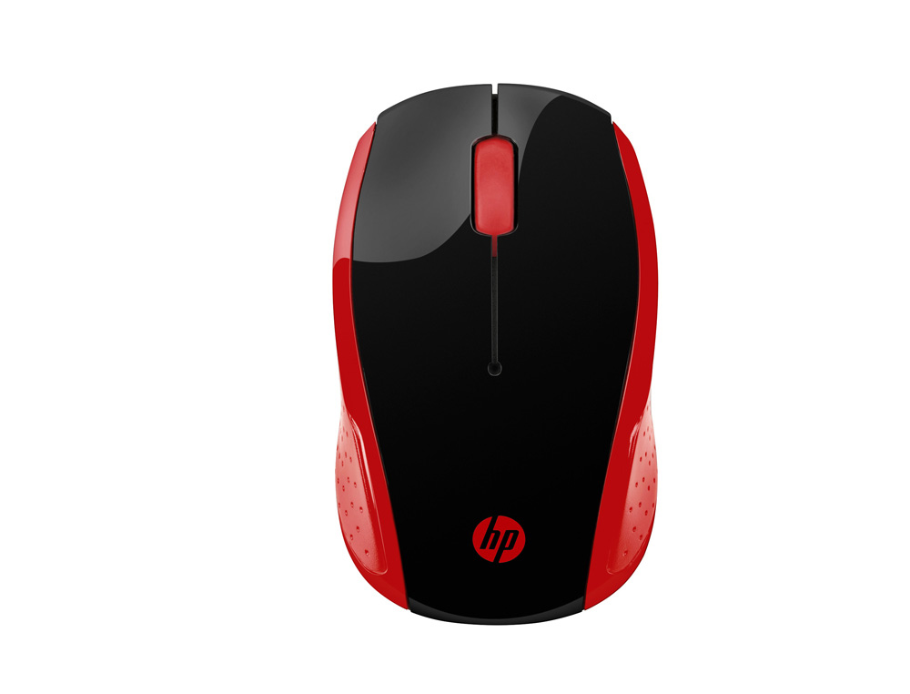 RATON HP 200 INALAMBRICO OPTICO 1000 DPI 2 BOTENES COLOR ROJO