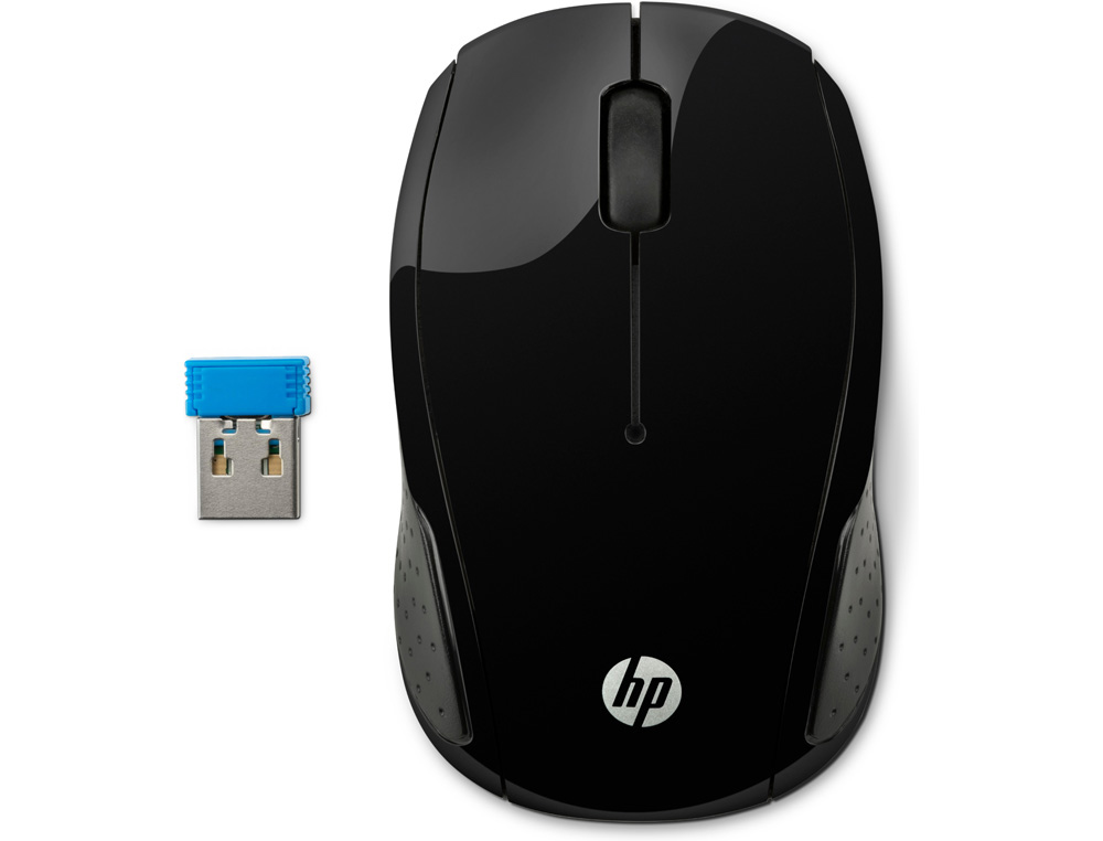 RATON HP 200 INALAMBRICO OPTICO 1000 DPI 2 BOTENES COLOR NEGRO