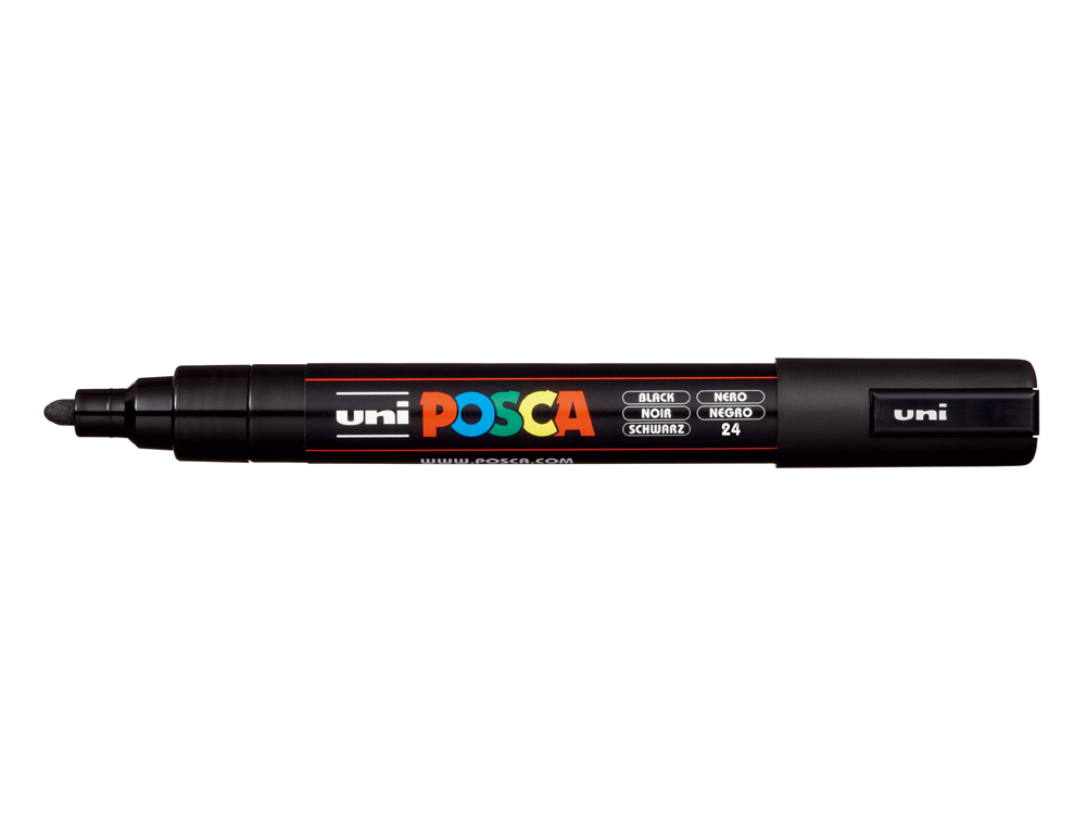 ROTULADOR UNI POSCA PC-5M MARCADOR DE PINTURA PUNTA CONICA 1,8-2,5 MM NEGRO