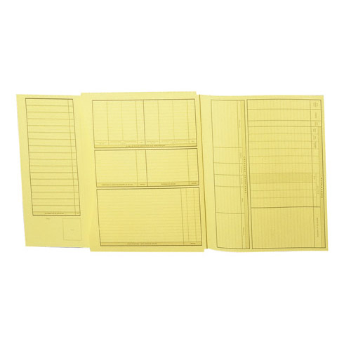 Carpeta-dossier personal, A4, crema, con solapa y bolsa interior 