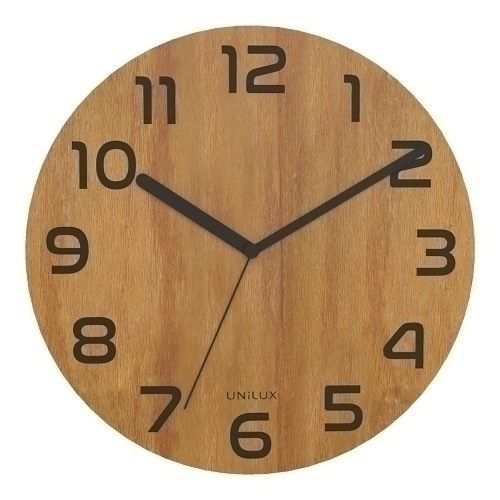 Reloj de pared Unilux Palma Bamboo, analgico, 30 cm 