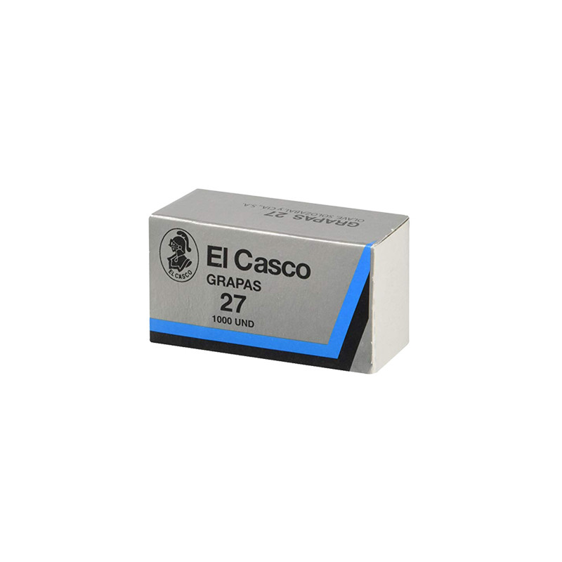 Grapas El Casco n 27 galvanizadas. Caja de 1000 unidades