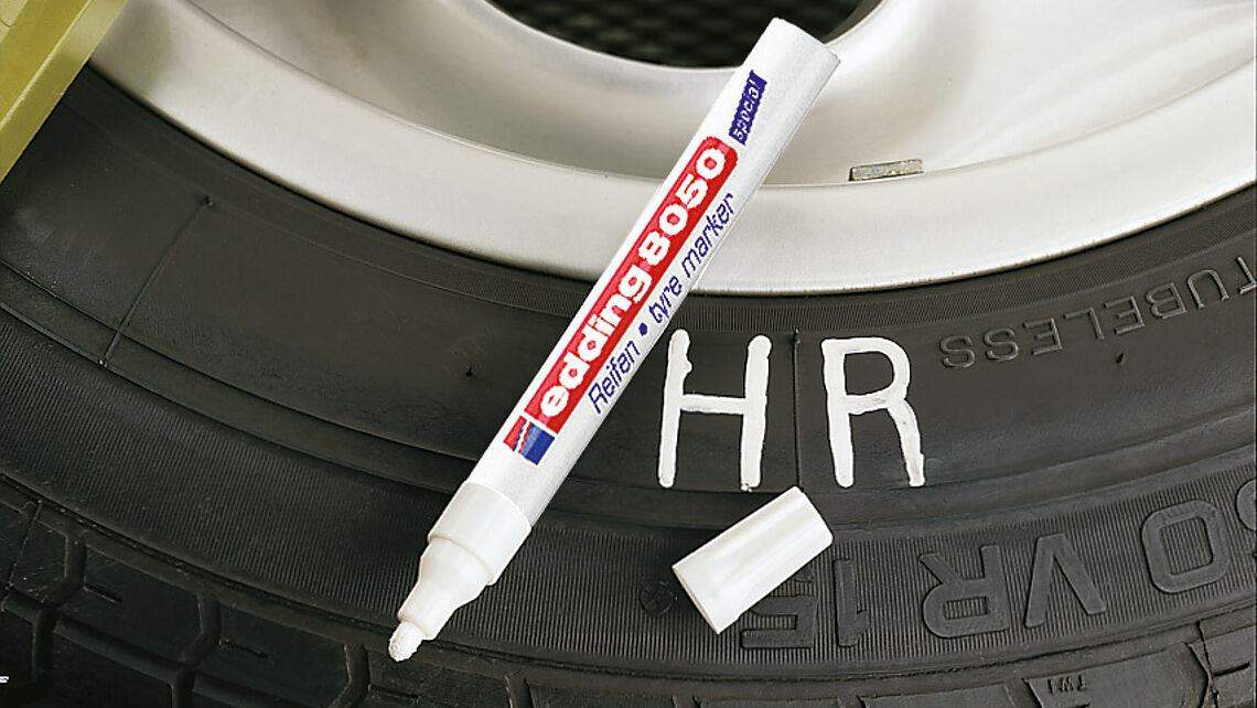 Marcador blanco Edding 8050 especial para neumticos