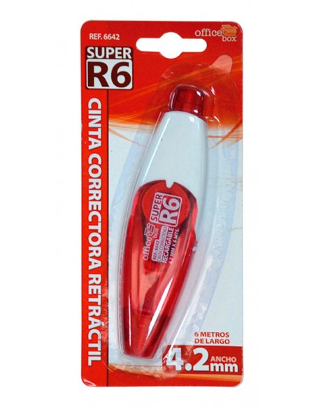 Cinta correctora retrctil Sper R6 de 4.2 mm de ancho. Recargable