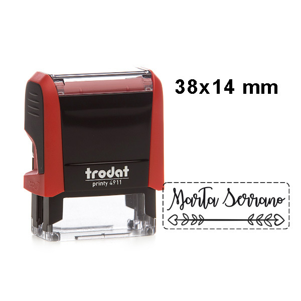 Sello personalizable Trodat 4911, medidas 38 x 14 mm  