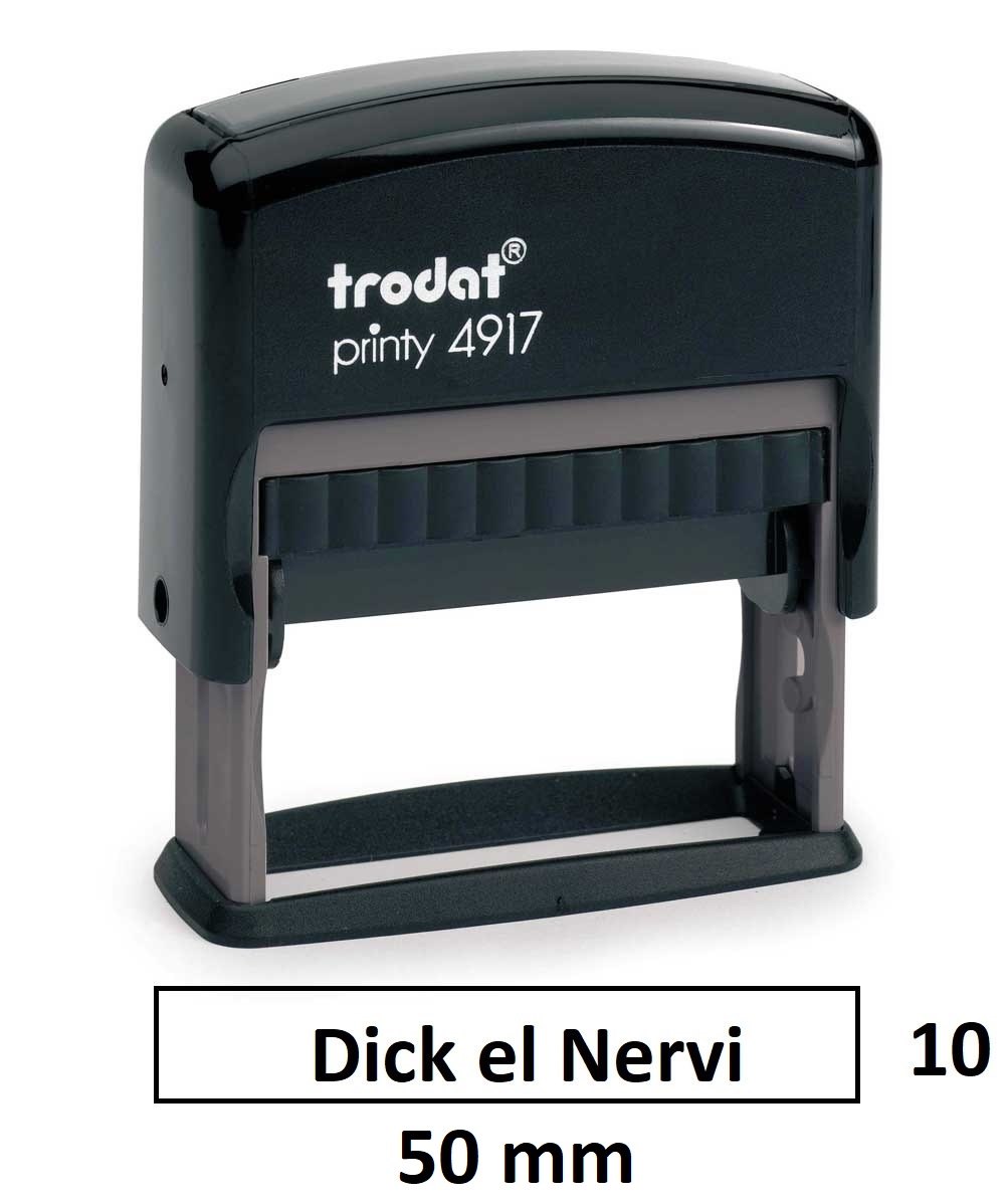 Sello personalizable Trodat 4917, medidas 50 x 10 mm
