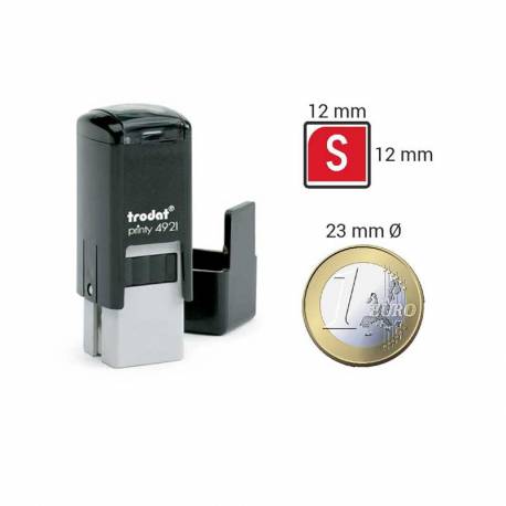 Sello personalizable Trodat 4921, medidas 11 x 11 mm