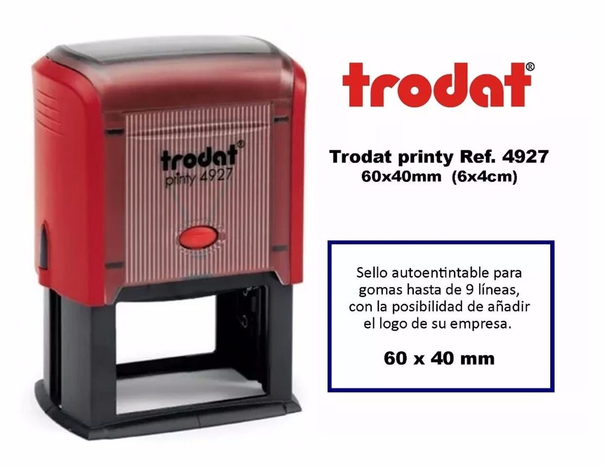 Sello personalizable Trodat 4927, medidas 60 x 40 mm
