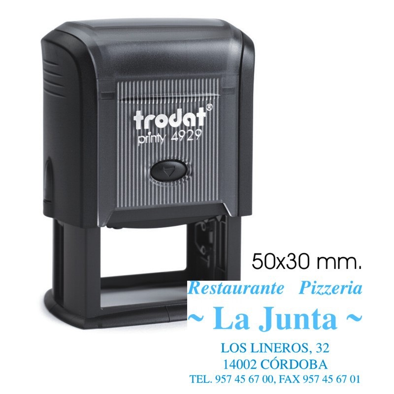 Sello personalizable Trodat 4929, medidas 50 x 30 mm