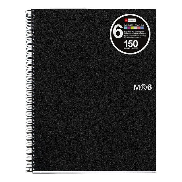 Libreta Notebook 6 negro A4, 150 hojas