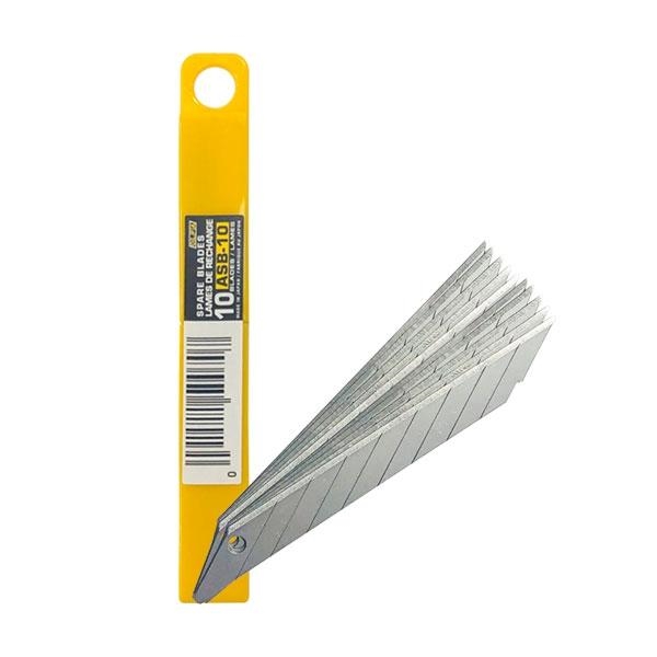 Pack de 10 cuchillas Olfa ASB-10 para cter de 9 mm