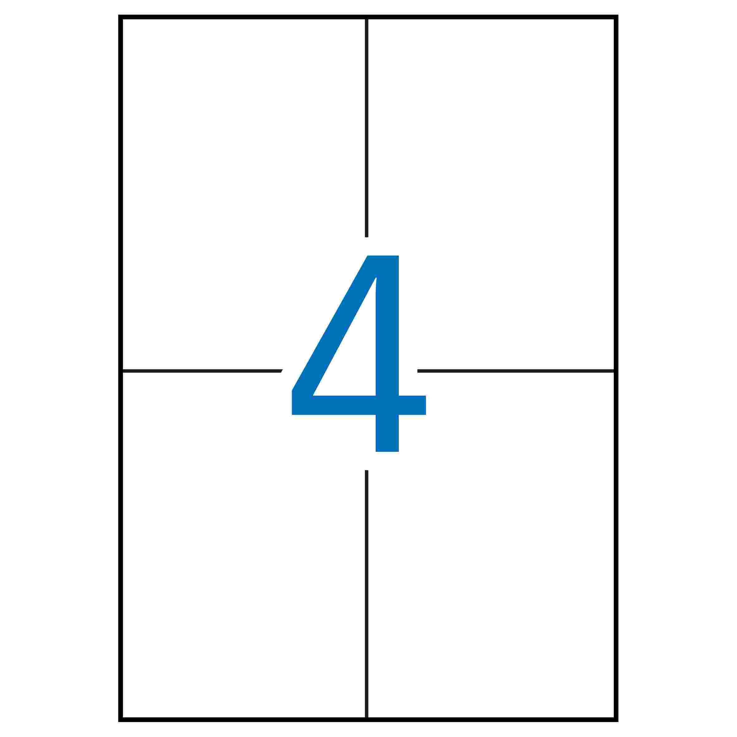 Etiquetas MULTI3 para imprimir c.rectos 105 x 148 (100 Hojas)