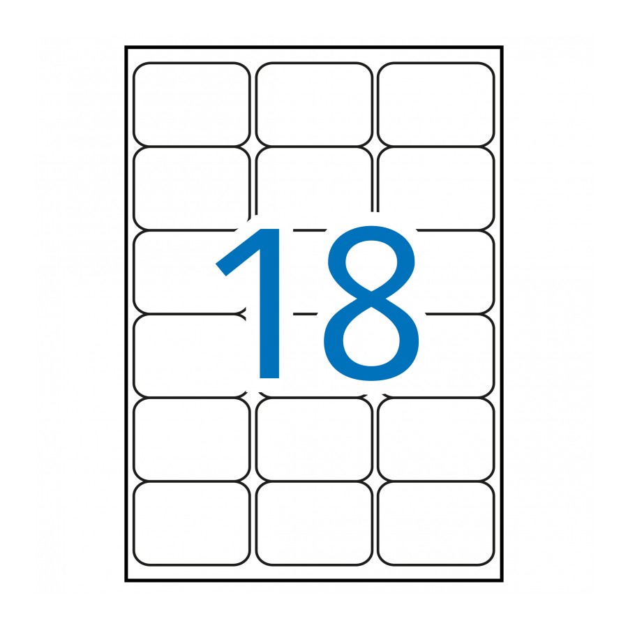 Etiquetas MULTI3 para imprimir c.romos 63,5 x 46,6 (100 Hojas)