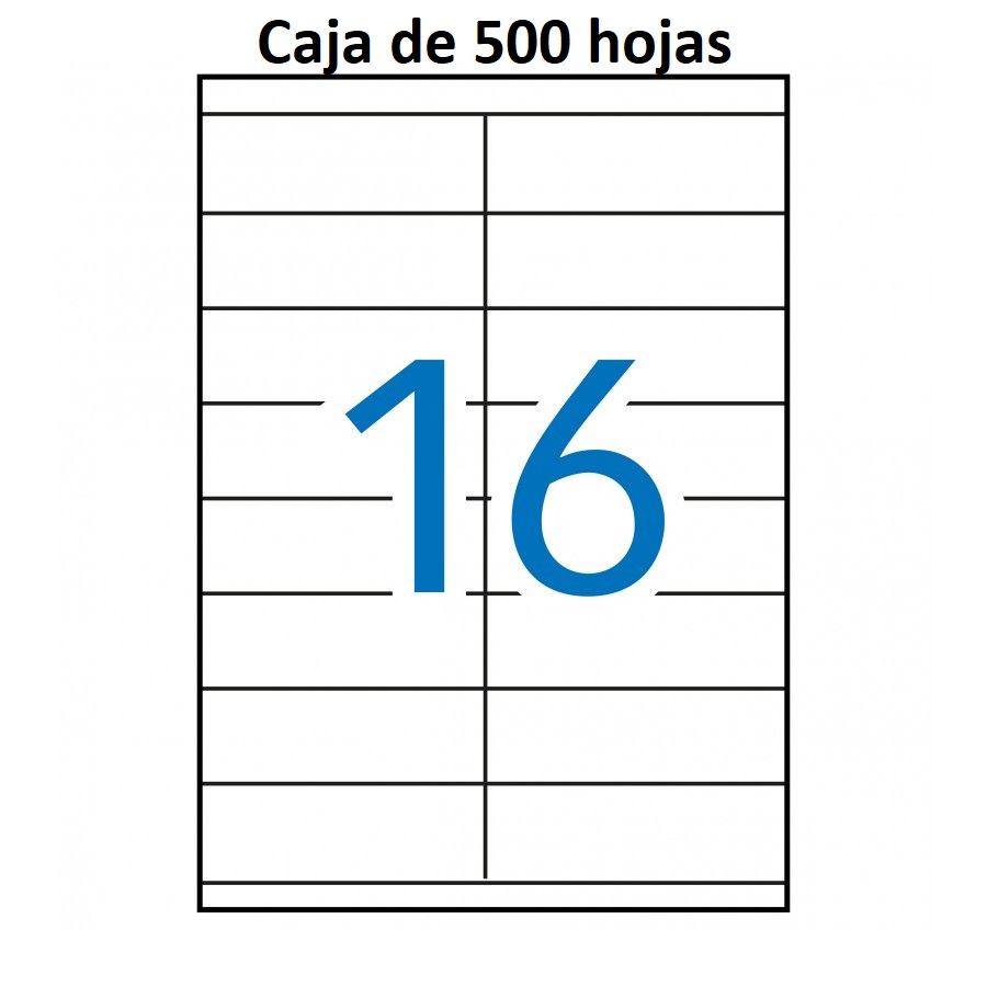 Etiquetas MULTI3 para imprimir c.rectos 105 x 35 (500 hojas)